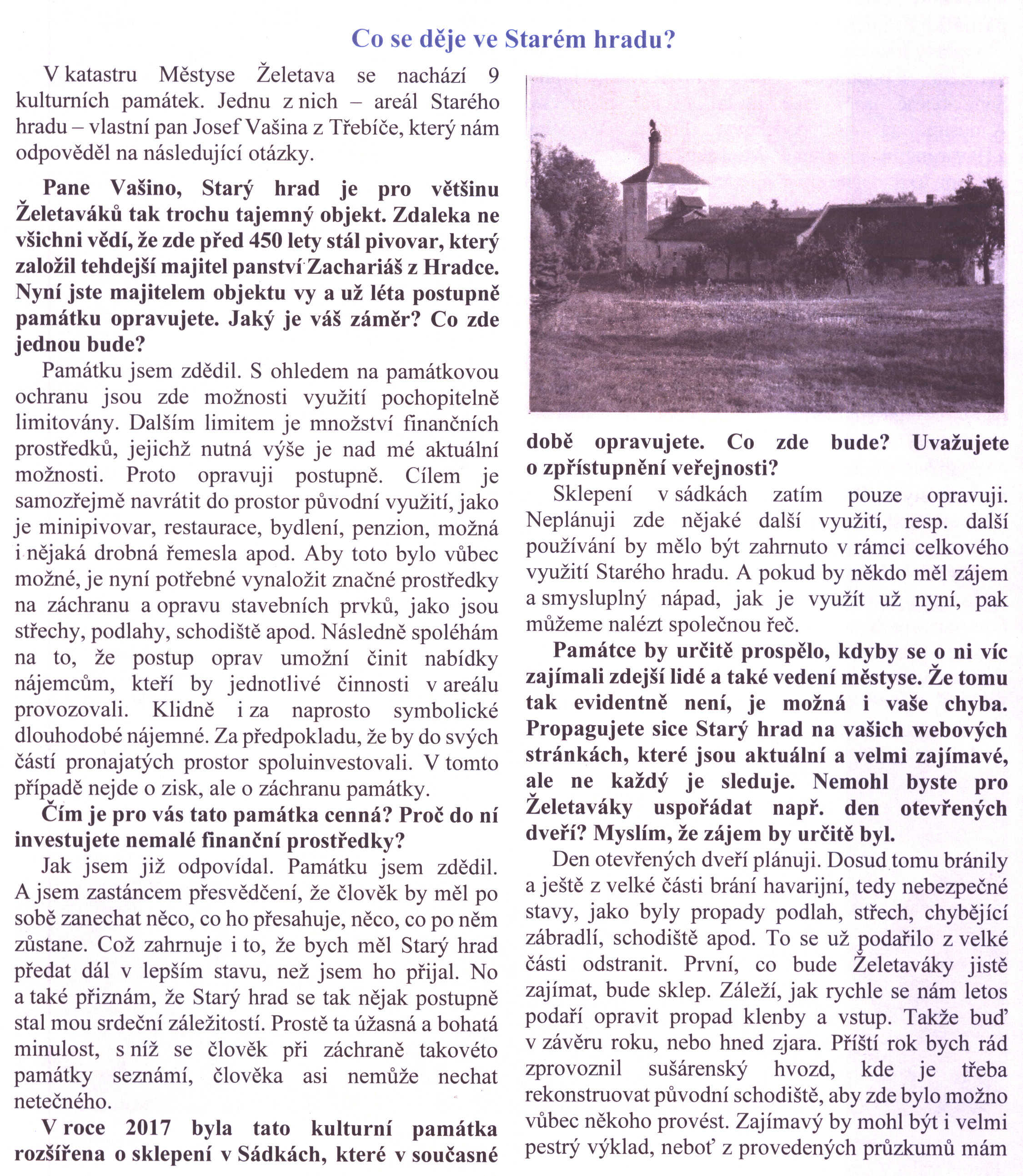 Co se děje ve Starém hradu? 